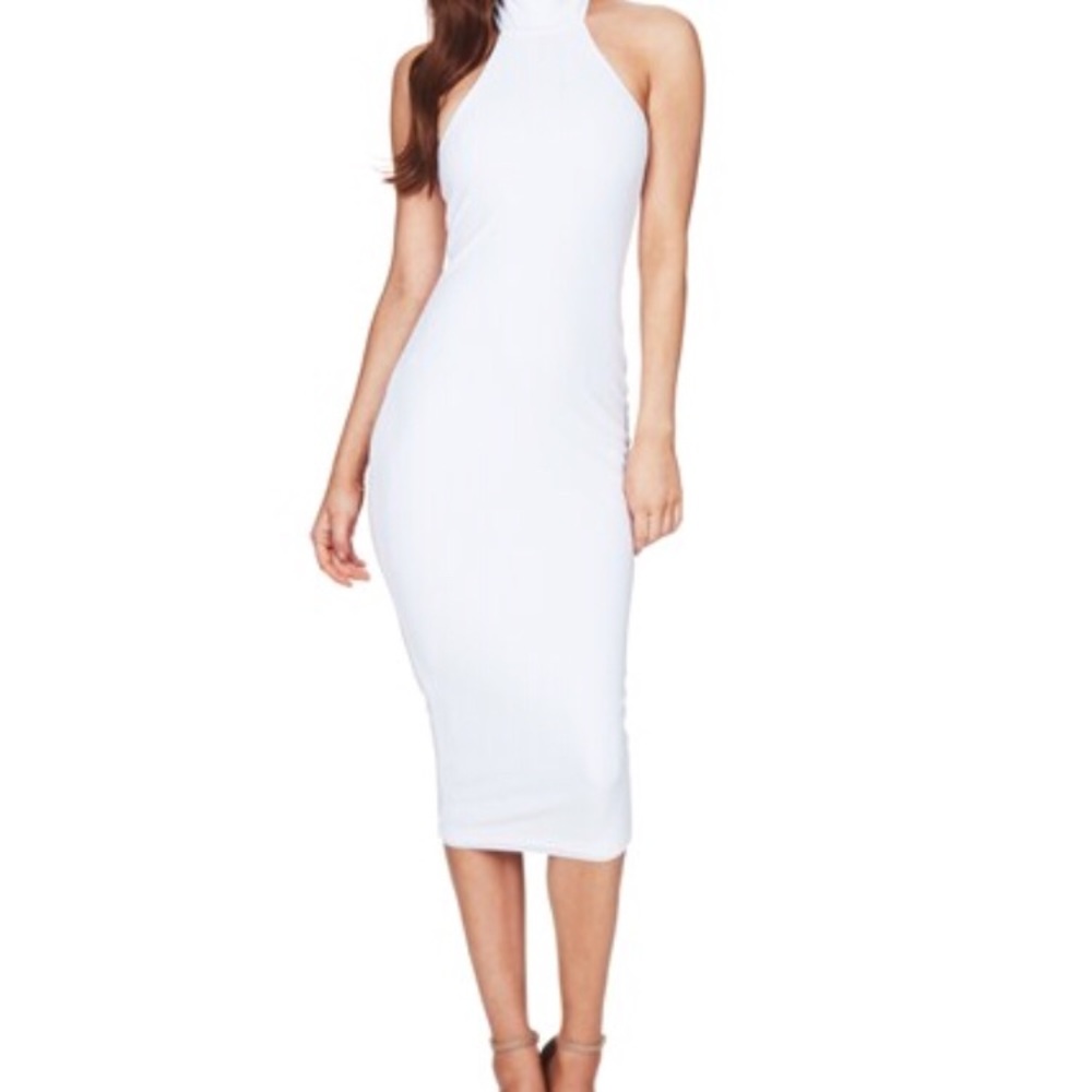 Nookie - Basic Instinct Halter Midi Bodycon Dress